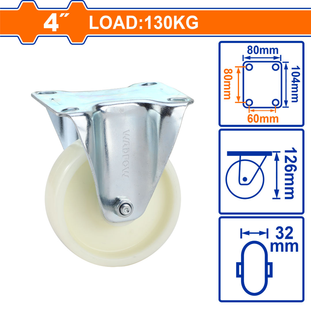 WADFOW PP Caster Wheels, Rigid & Swivel Series, Light & Heavy Duty