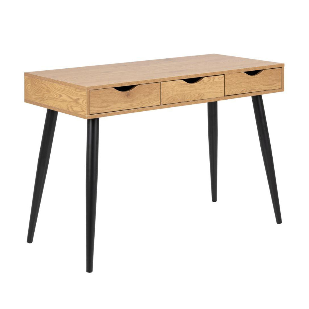 Neptun Desk Wild Oak Top & Matt Black Base