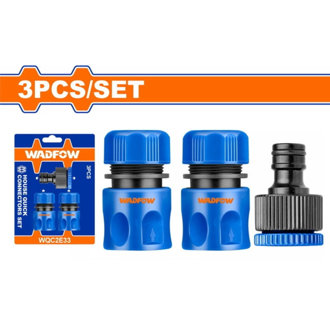WADFOW 3 Pieces Hose Quick Connector Set, ABS/PP/POM