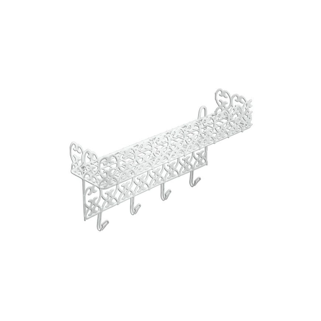 Metaltex Wardrobe Shelf with 4 Hooks