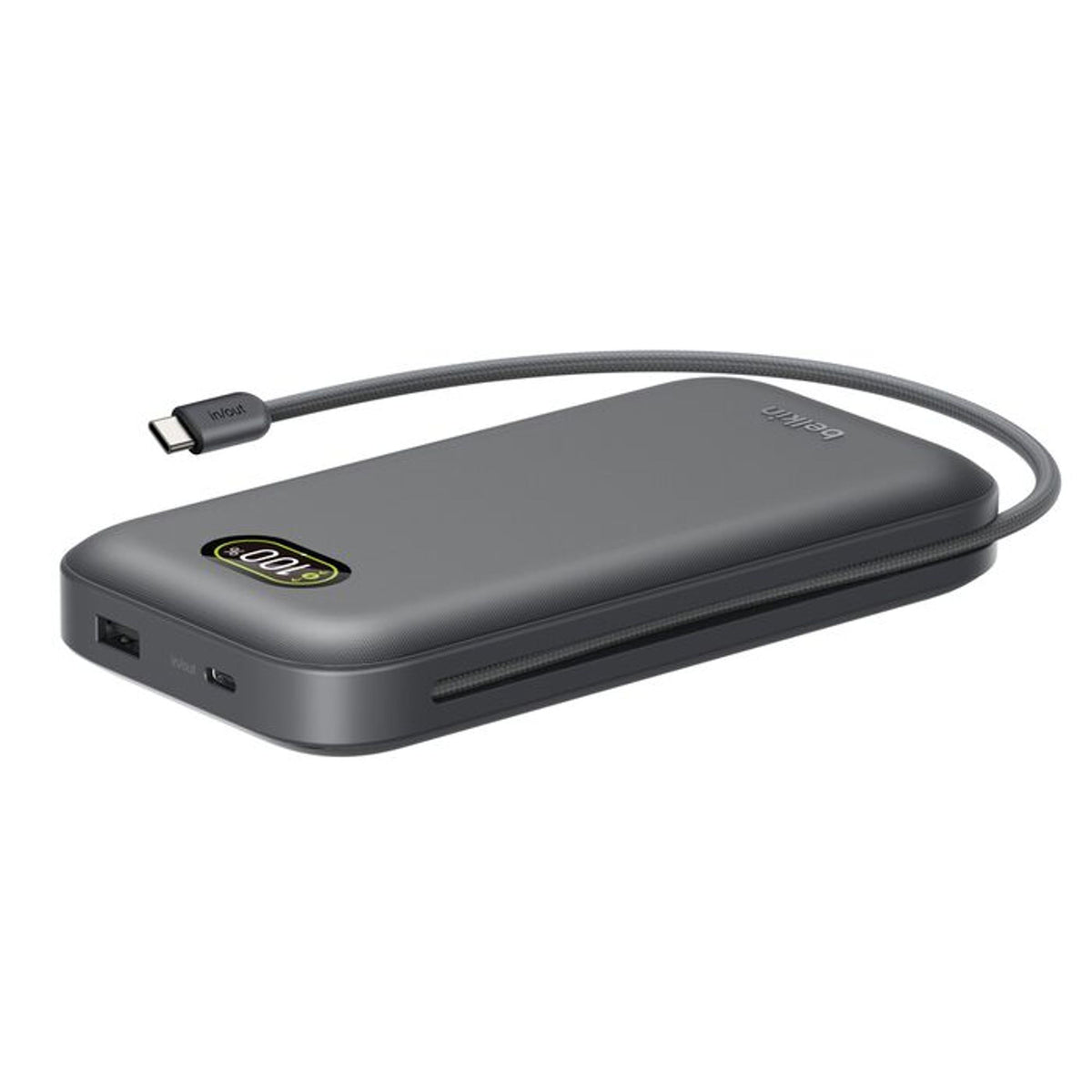 Belkin UltraCharge Pro Laptop Power Bank, 27K, 240W, Integrated Cable