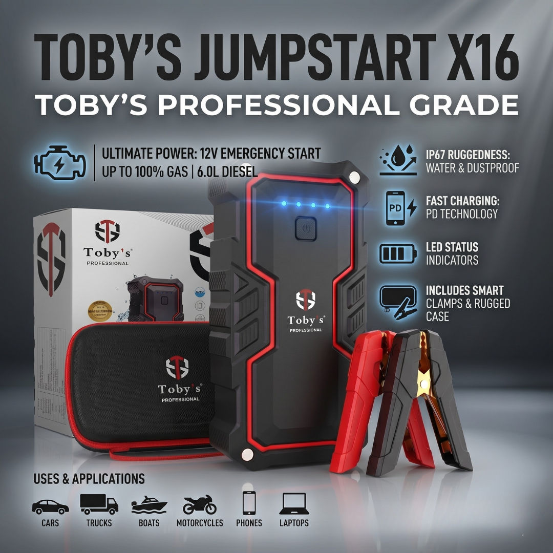 Toby's Jumpstart X16, Professional Grade Power