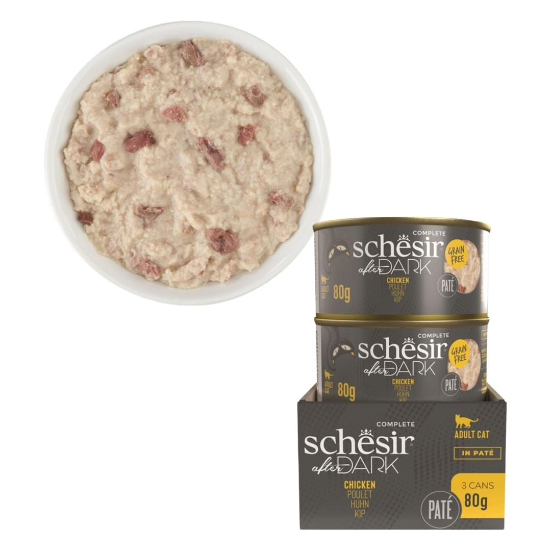Schesir After Dark in Pâté Variety Pack Wet Cat Food, Pack Of 12m, 80gm