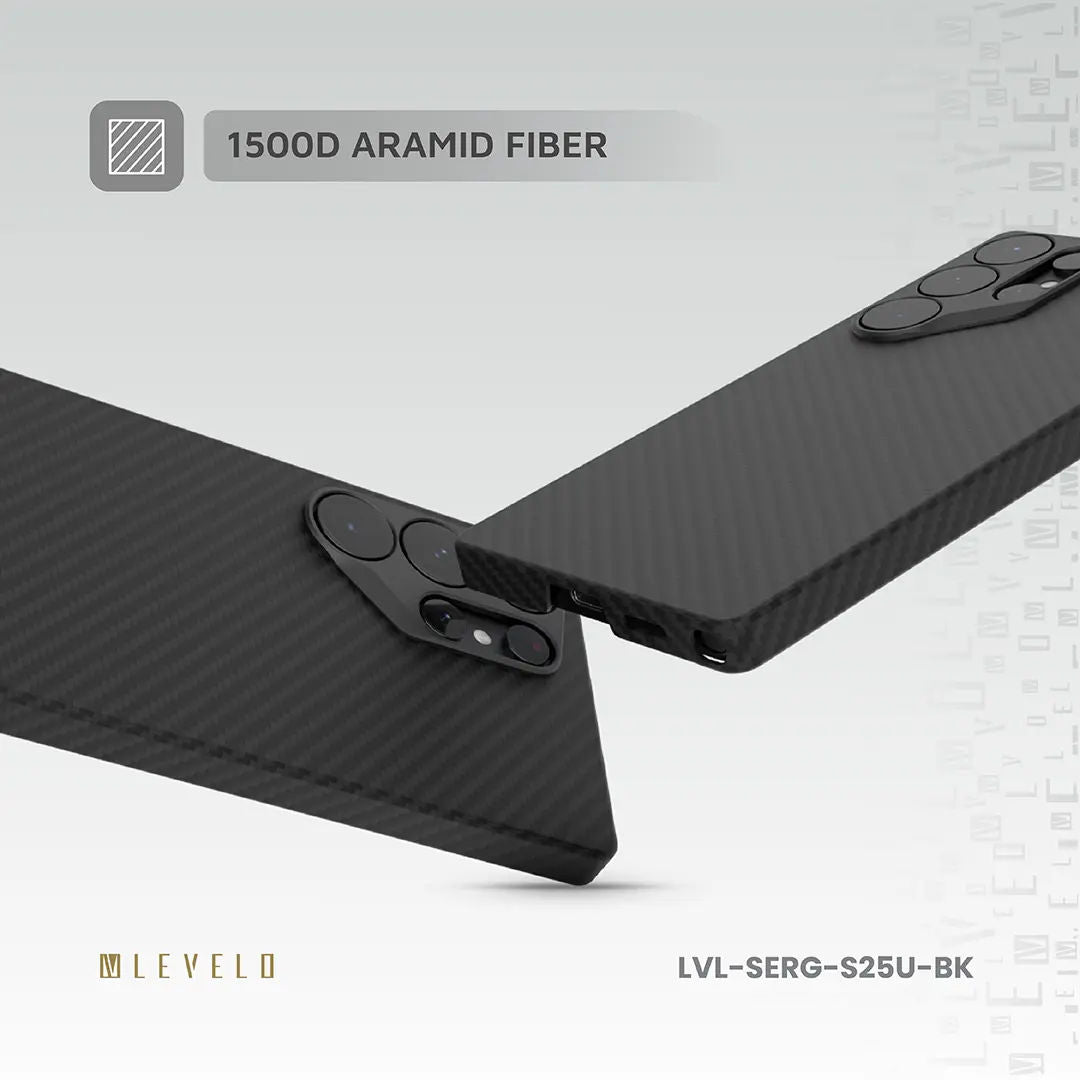 Levelo Samsung S25 Ultra Sergei Case, Black