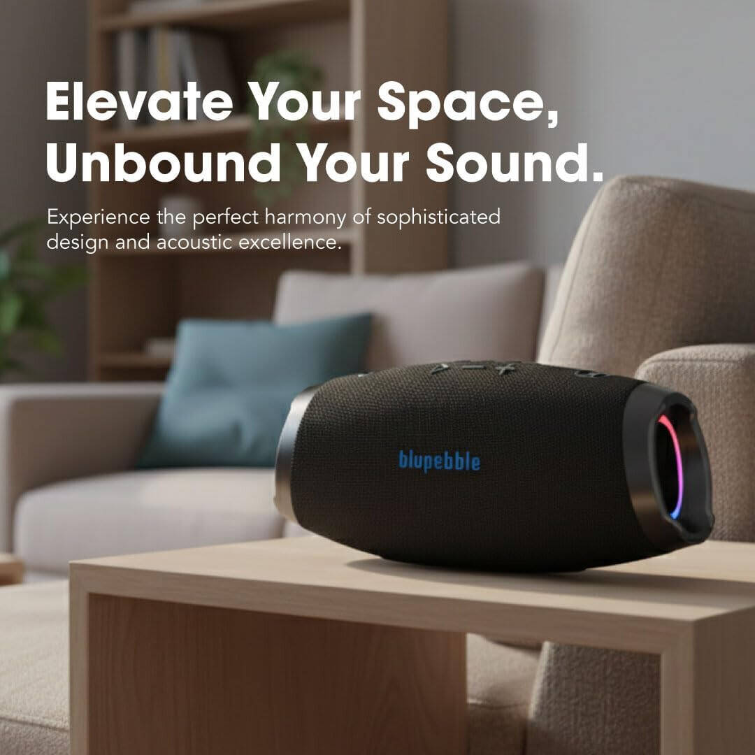 Blupebble ThunderSpark Portable Wireless Speaker, Black