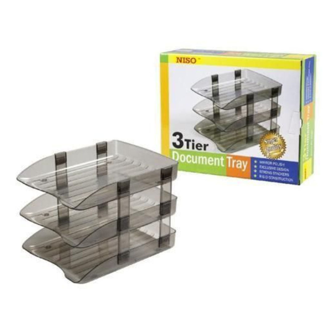 NISO 3-Tier Plastic Document Tray, 8230