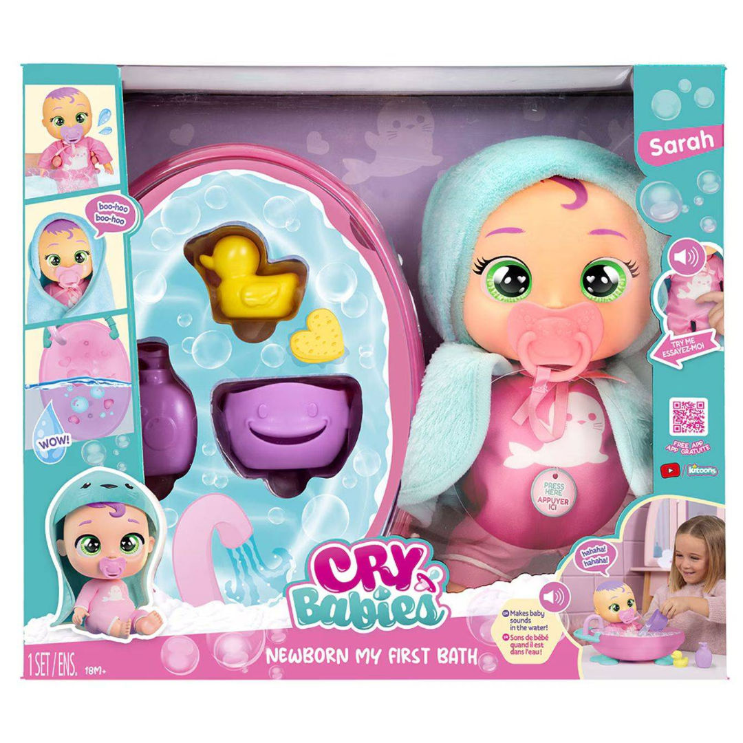 Cry Babies Newborn Sarah My First Bath Doll Playset