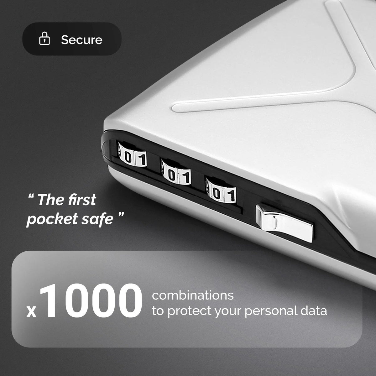 Ogon Code Wallet Medium Case, Silver