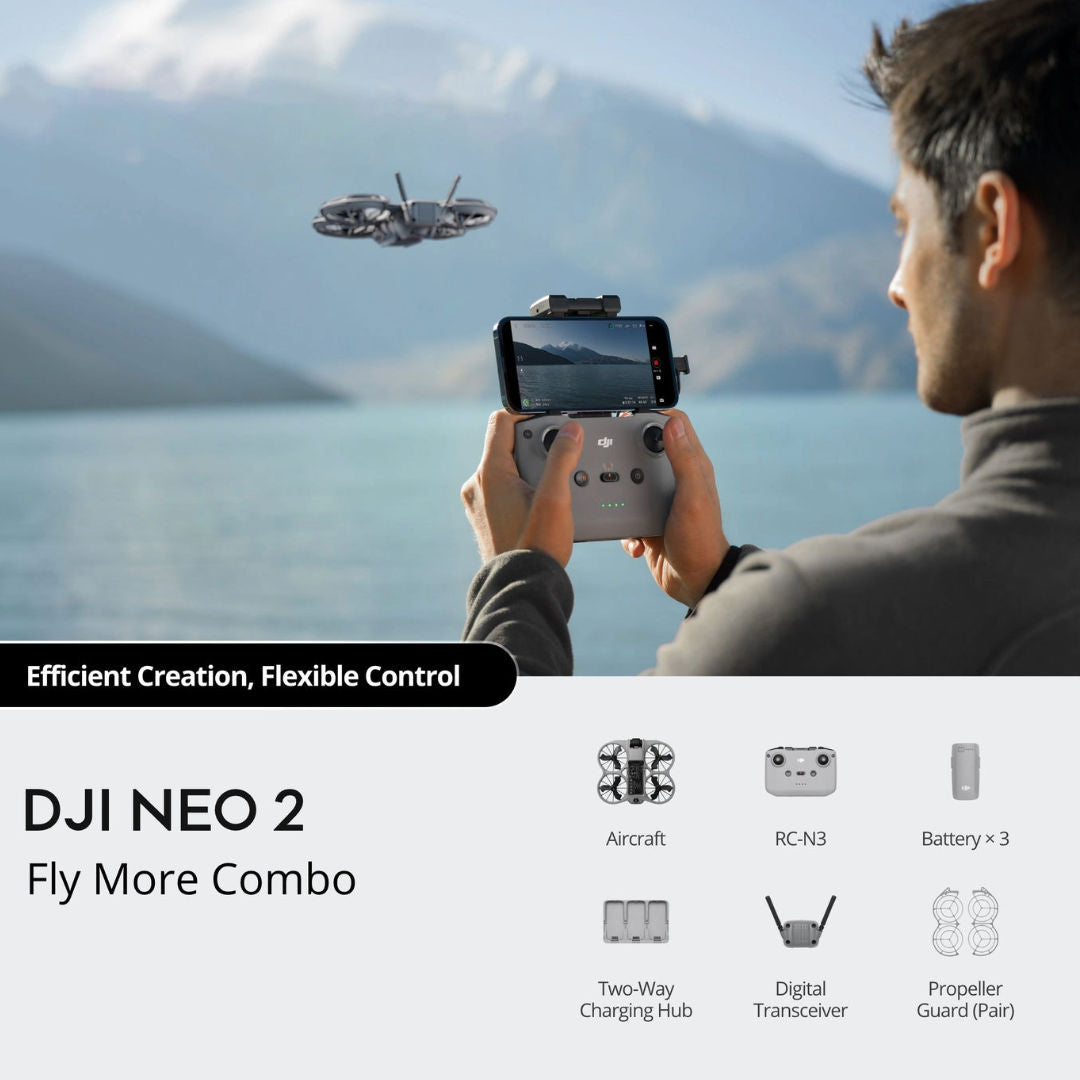 DJI Neo 2 Fly More Combo DJI-NEO200-C2 Drone With DJI RC-N3