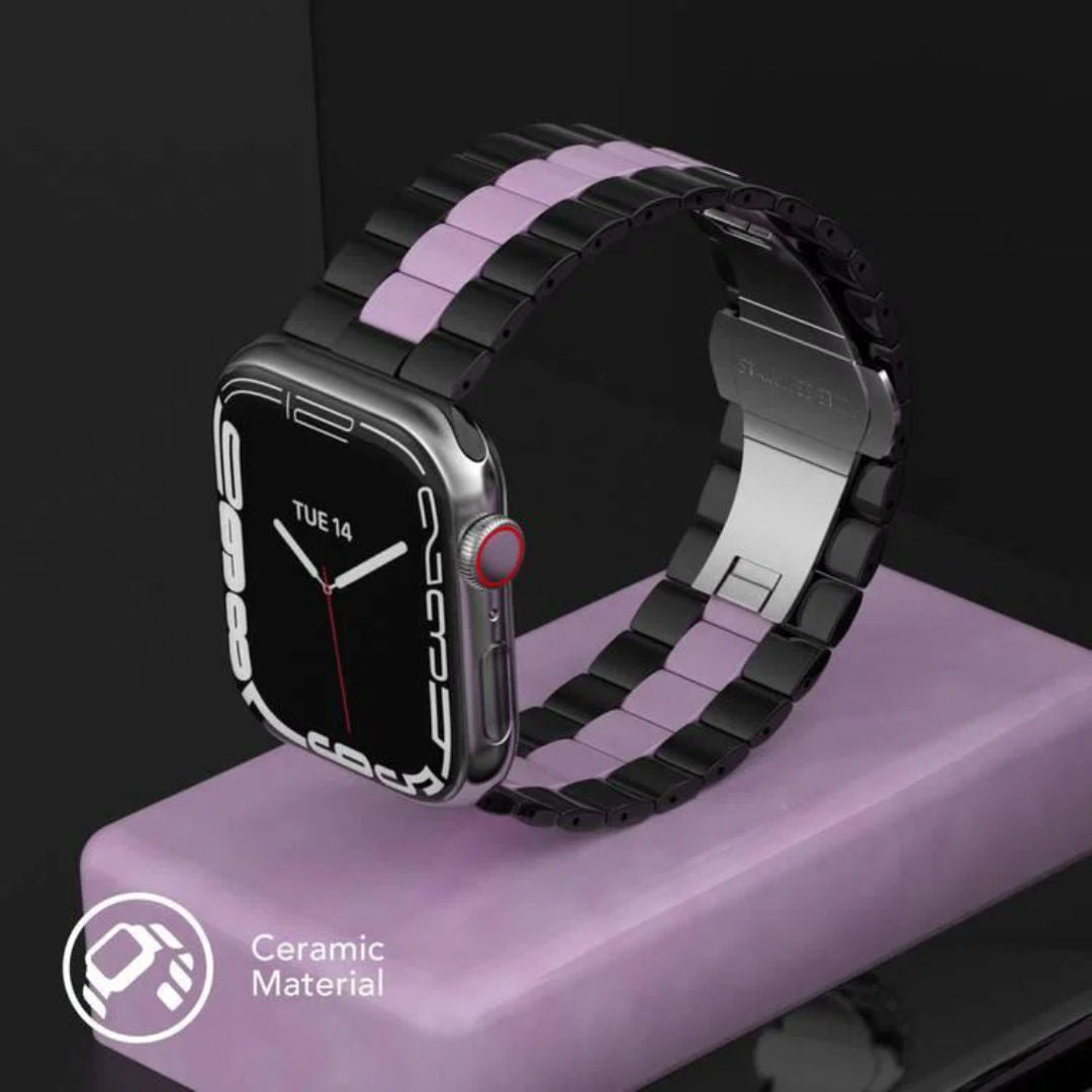 Levelo Enigma Ceramic Watch Strap For Apple Watch, 38/40/41mm