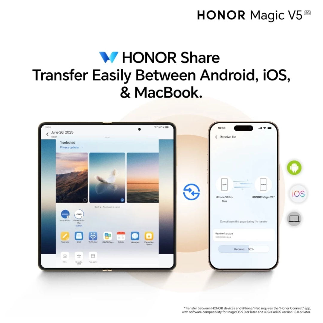 HONOR Magic V6 5G Foldable Smartphone, 16GB RAM + 512GB Storage