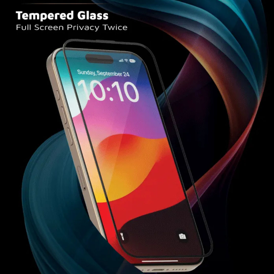 Levelo Full Screen Anti-Static Twice Tempered Glass iPhone 15 Series, Anti-Scratch