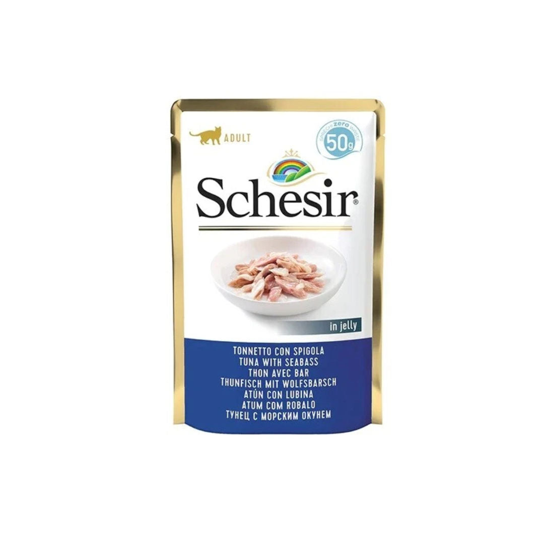 Schesir Tuna Jelly wet Cat Food Pouch, 85gm