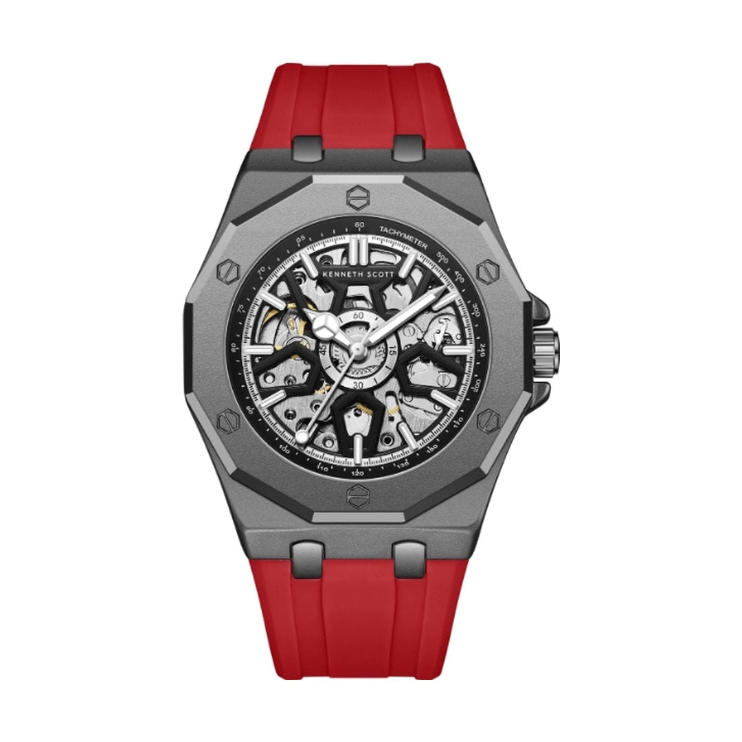 KENNETH SCOTT Men's Automatic Black Dial Watch, K25301 Series