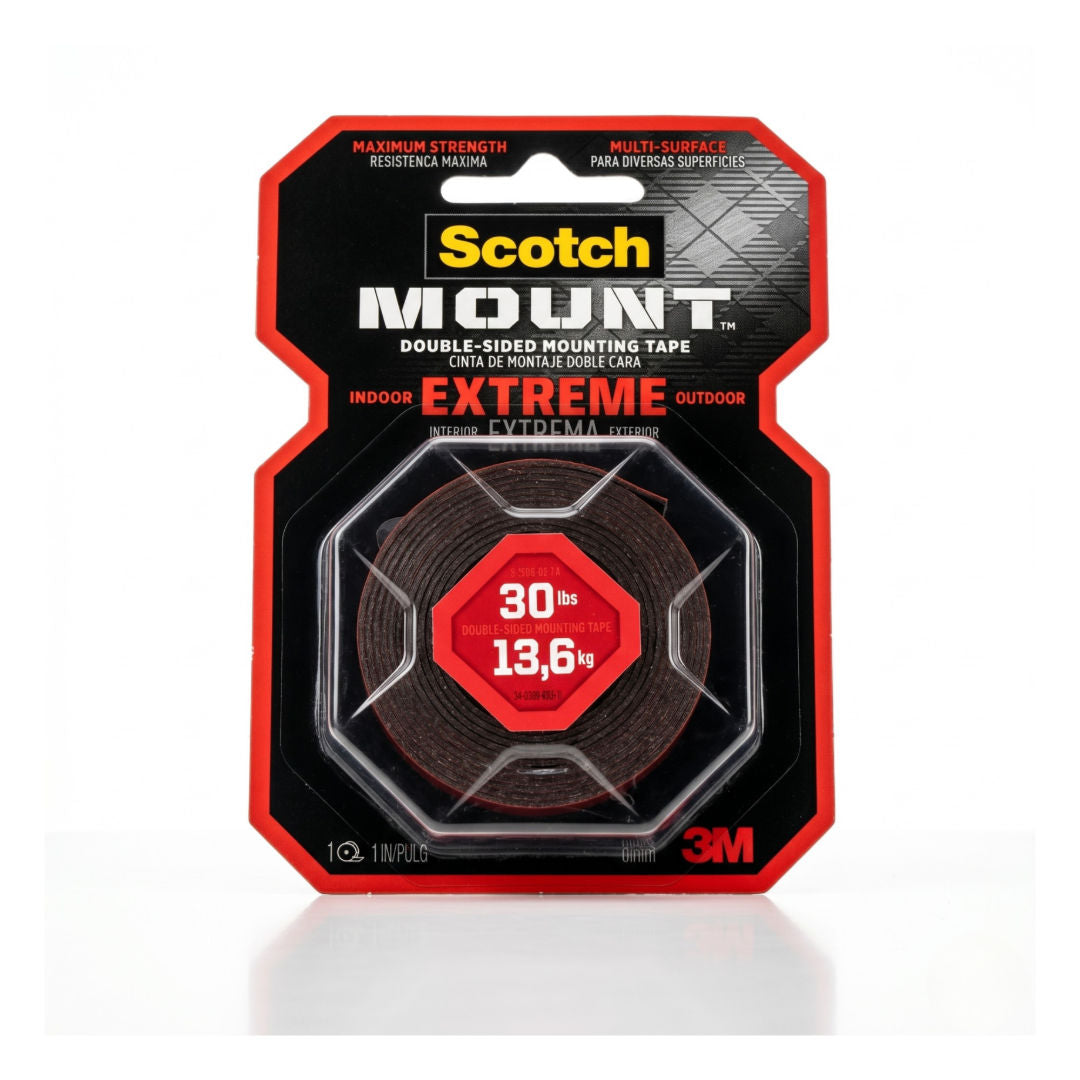 Scotch Mount Extreme Double-Sided Mounting Tape, 30 lbs