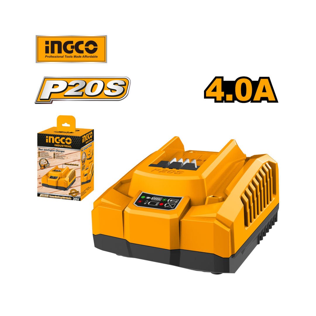 INGCO P20S Battery Charger, Input 220V-240V~50/60Hz