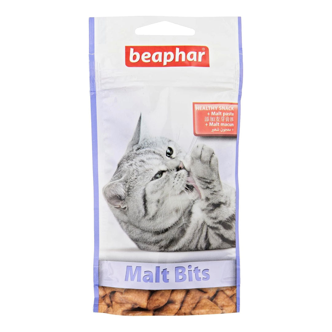 Beaphar Malt-Bits Crunchy Cat Treats with Malt Paste, 35gm