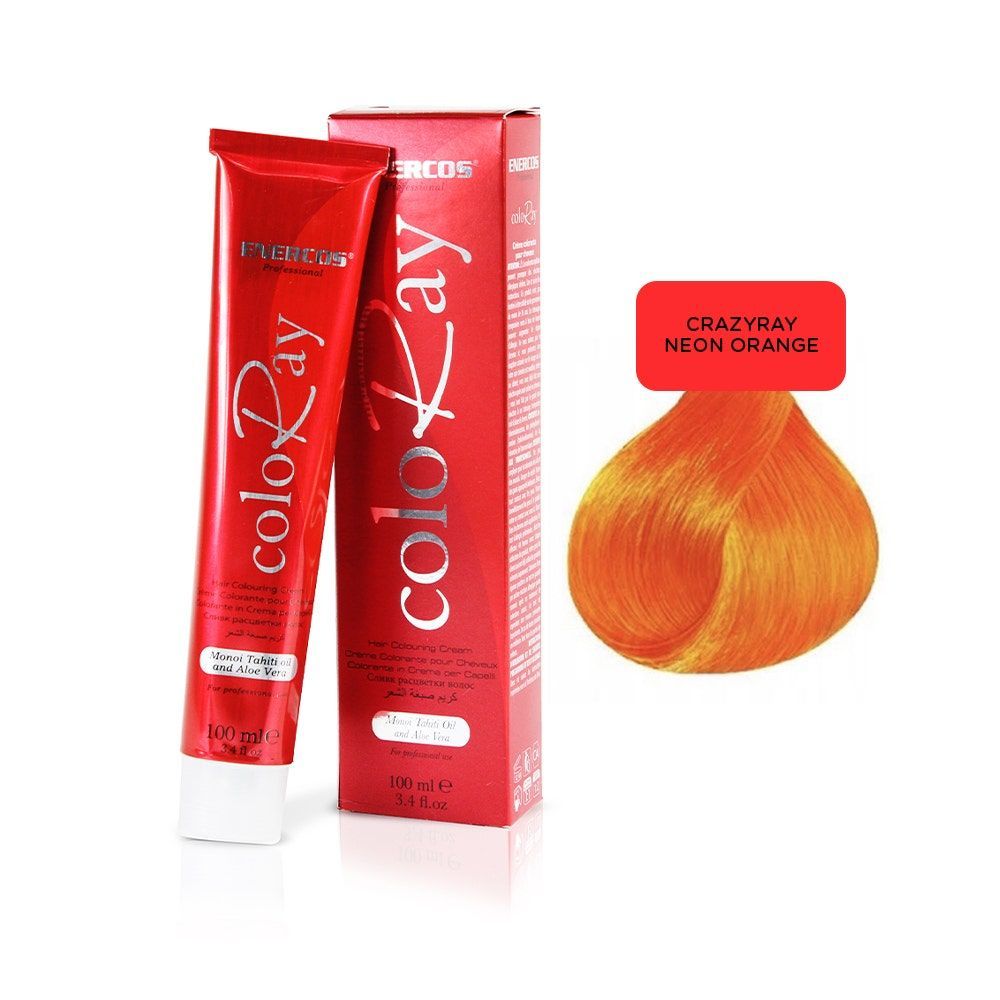 Enercos Professional CrazyRay Direct Color Cream, Monoi Tahiti Oil and Aloe Vera, 100ml