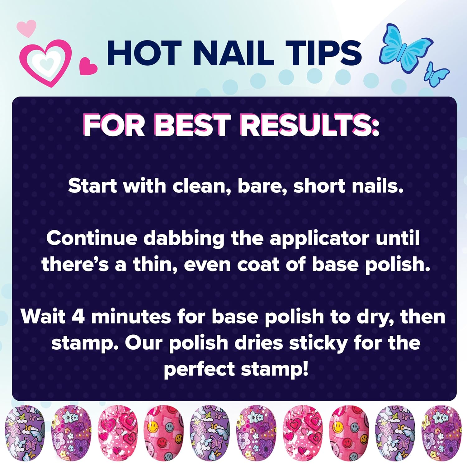 COOL Maker GO GLAM Nail Studio Nail Kit, Style 200 Nails, 4 Designs, 2 Polish Applicators & Mask