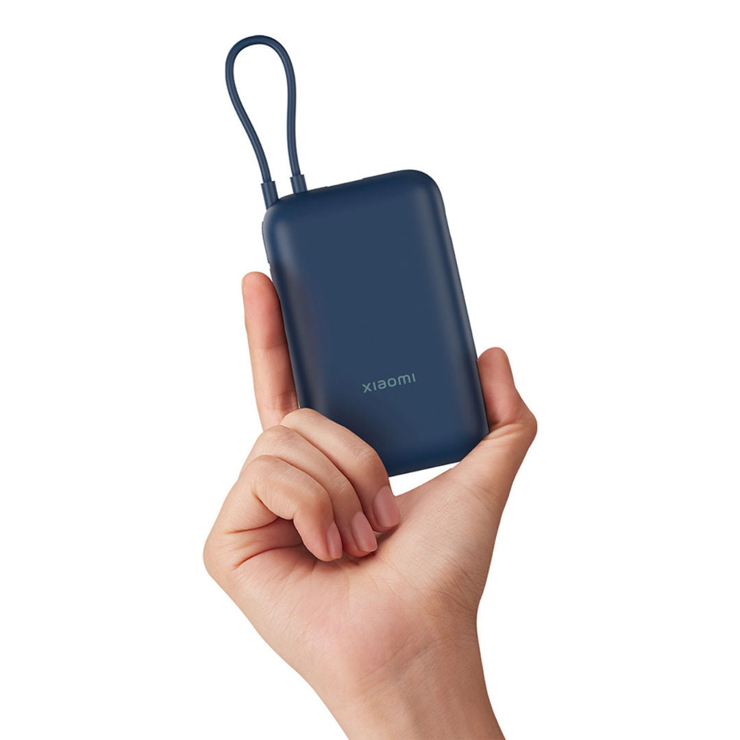 Xiaomi 33W Power Bank 10000mAh, Integrated USB-C Cable, Ice Blue