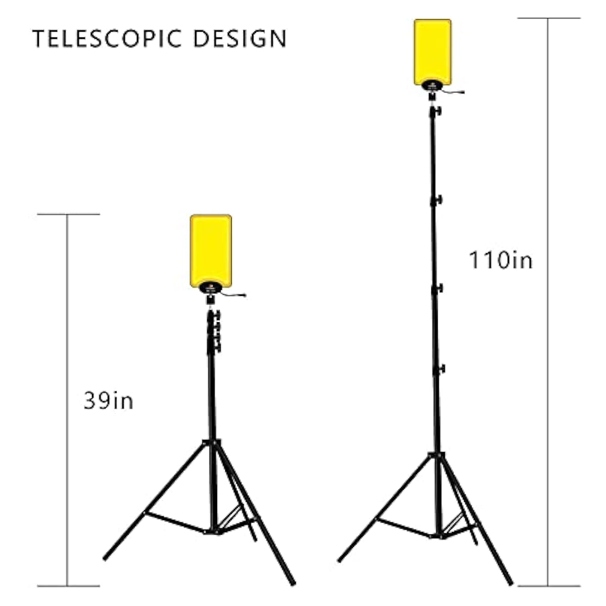 CONPEX LED Work Light with Telescopic Tripod Stand, 10000LM 12V Camping & Outdoor Flood Light with Remote Control