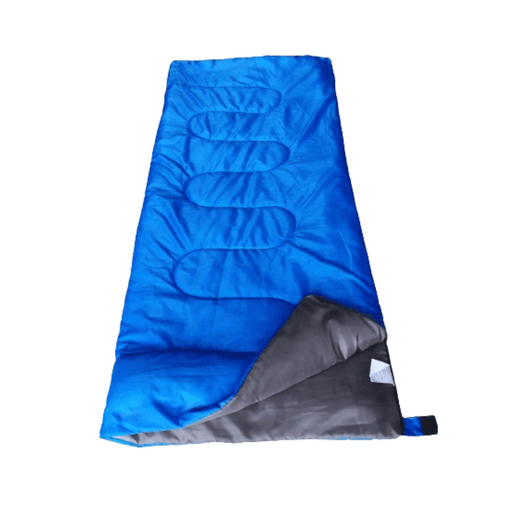 Camp Master Sleeping Bag, Blue & Grey 190x75cm