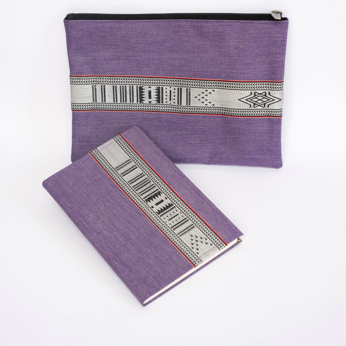iPad Bag & Notebook Set with Traditional Woven Design, Assorted Colors