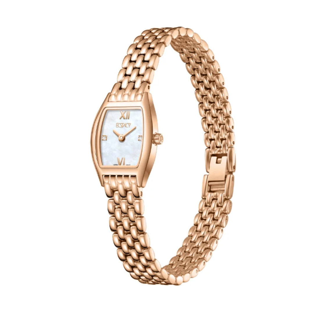 Ecstacy Women's Analog MOP Dial Watch, E25501-RBKM Series