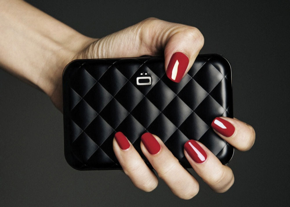 Ogon Helsinki Ladies Wallet Small Case Card Holder, Black