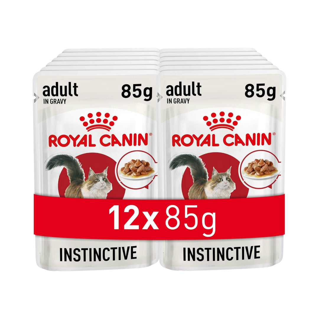 Royal Canin Feline Health Nutrition Instinctive Wet Cat Food, For Adult Cat, 12x85g Pouches