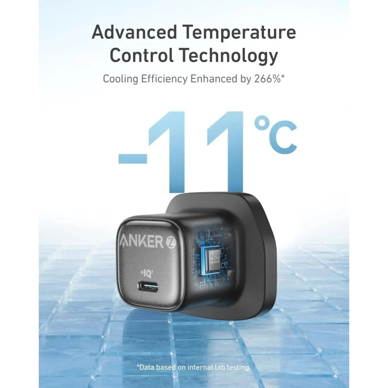 محول شحن سريع صغير الحجم Anker Zolo 30 واط PD 3.0 USB-C GaN II، أسود