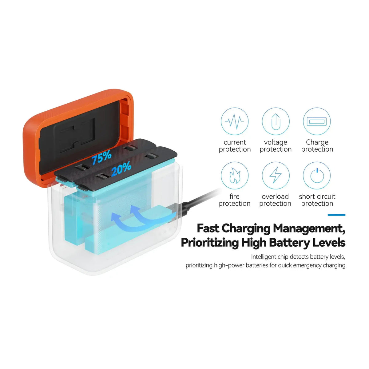 SmallRig Dual Fast Battery Charger Box for Insta360 X Series, USB-C Powered, 5923