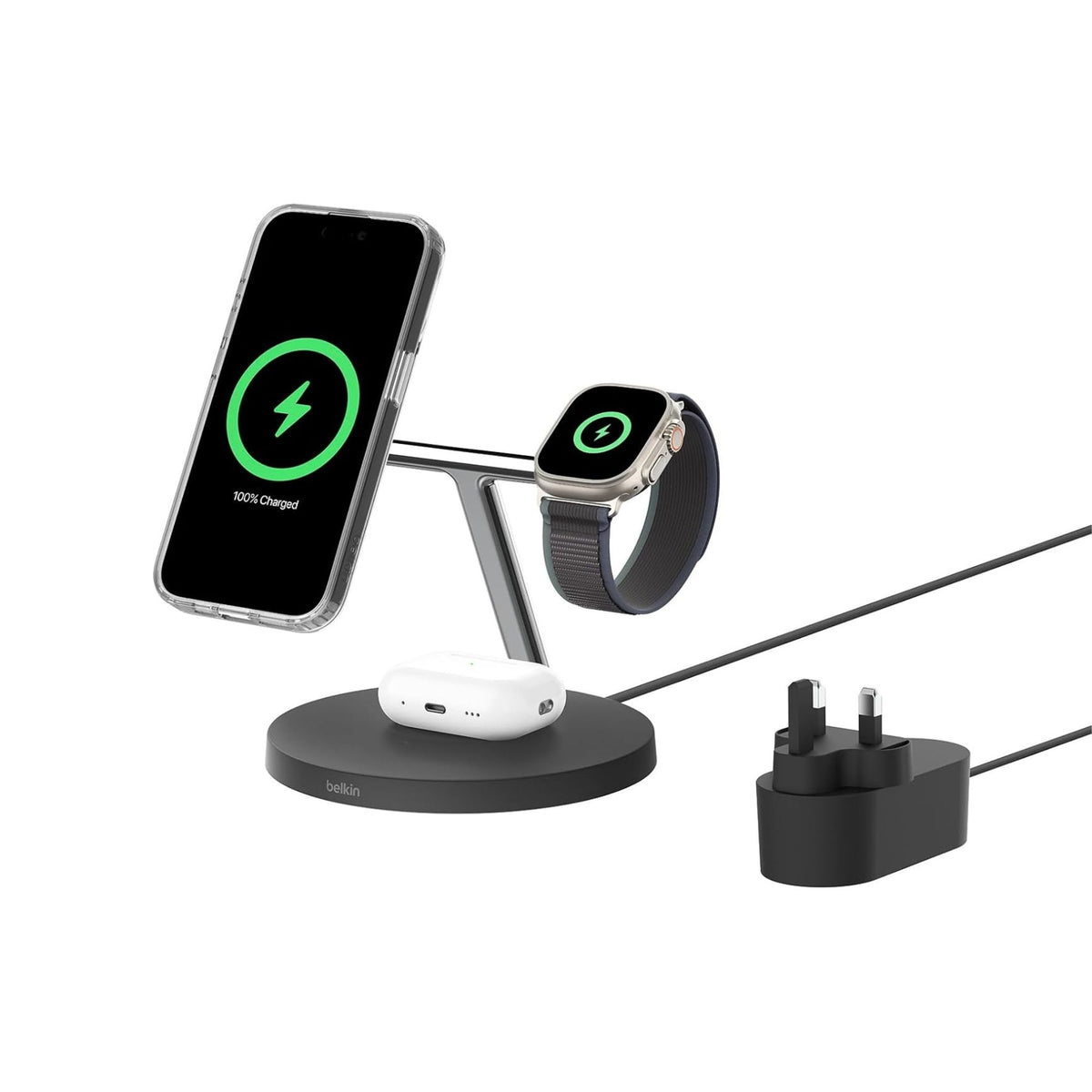 Belkin Boost Charge™ 3-in-1 Qi2 Wireless Charging Stand