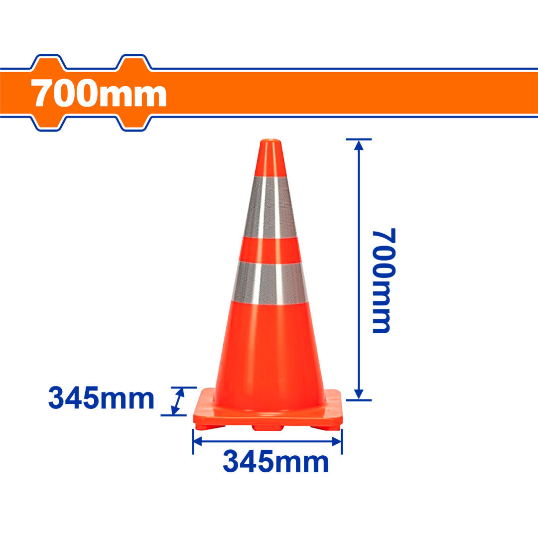 مخروط مرور WADFOW، 1 PVC، أطواق عاكسة، مخاريط أمان الطرق
