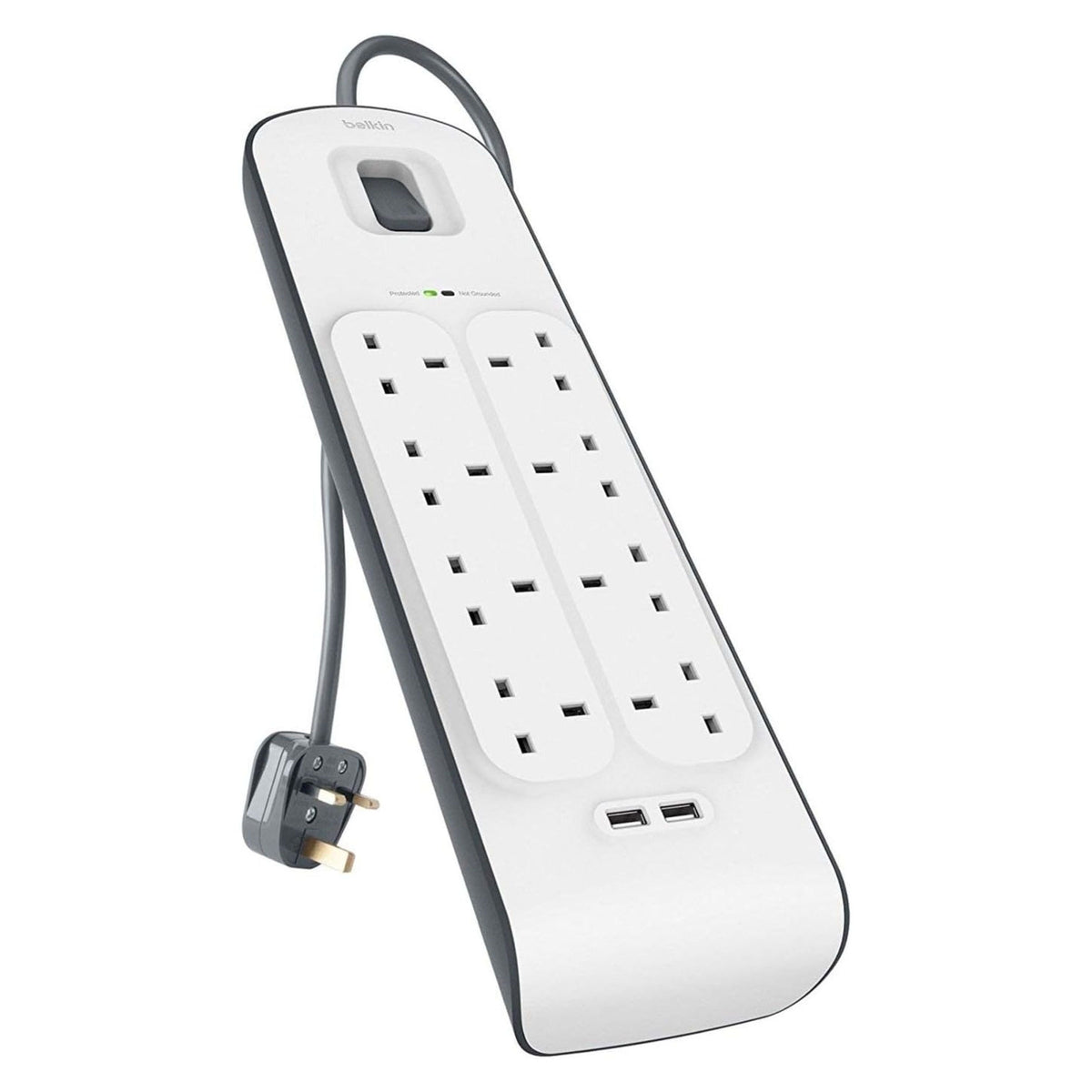 Belkin 8 Outlet Surge Protector, USB-C, USB-A, 2M Cord