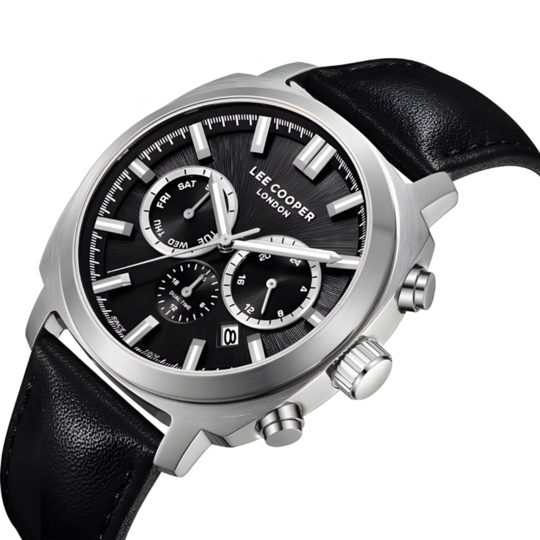 Lee Cooper Men's MultiFunction Leather Band Watch, LC08172 Series
