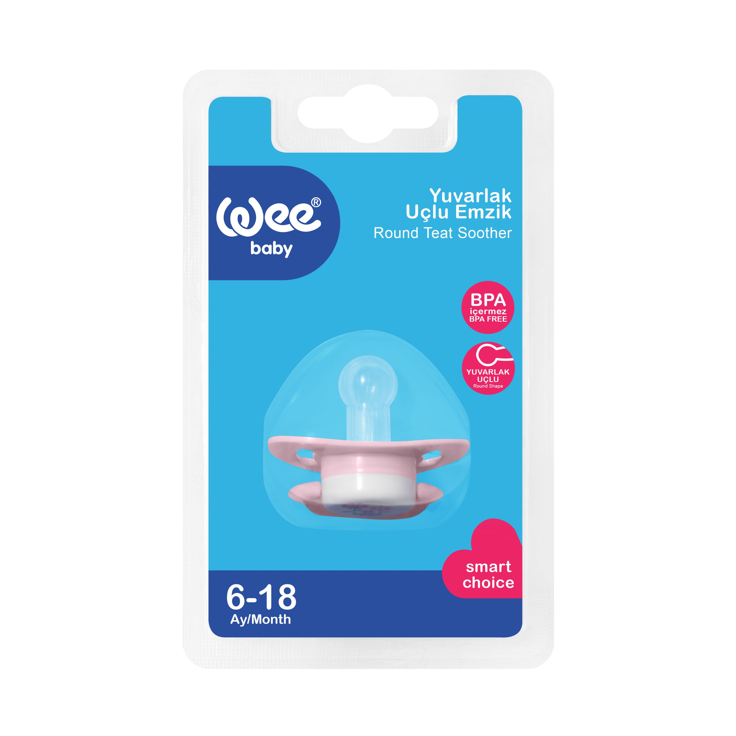 Weebaby Opaque Oval Body Round Teat Soother No.2, blister, 830