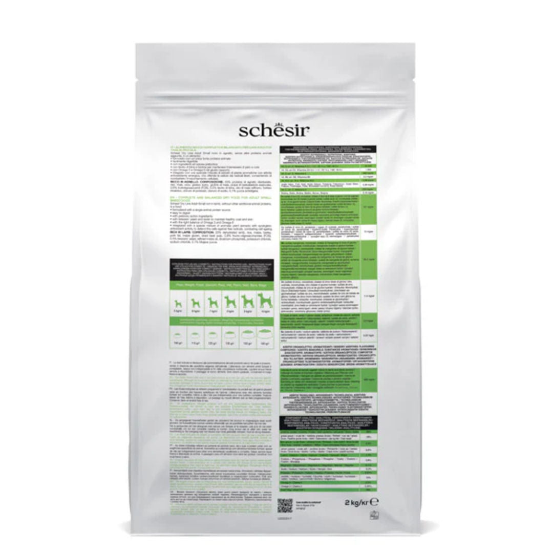 Schesir Dog Dry Food-Small Adult, Lamb 2kg