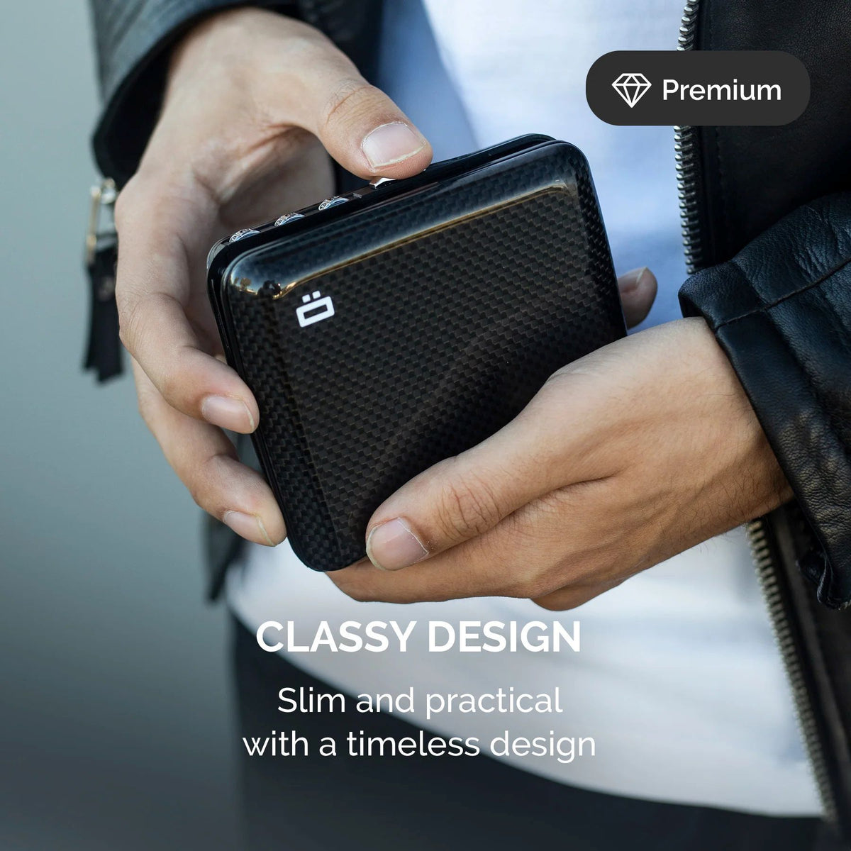 Ogon Code Wallet Medium Case, Genuine Carbon Fiber Edition