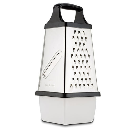 NAVA Stainless Steel Grater Misty With Plastic Storage Bowl, 31cm