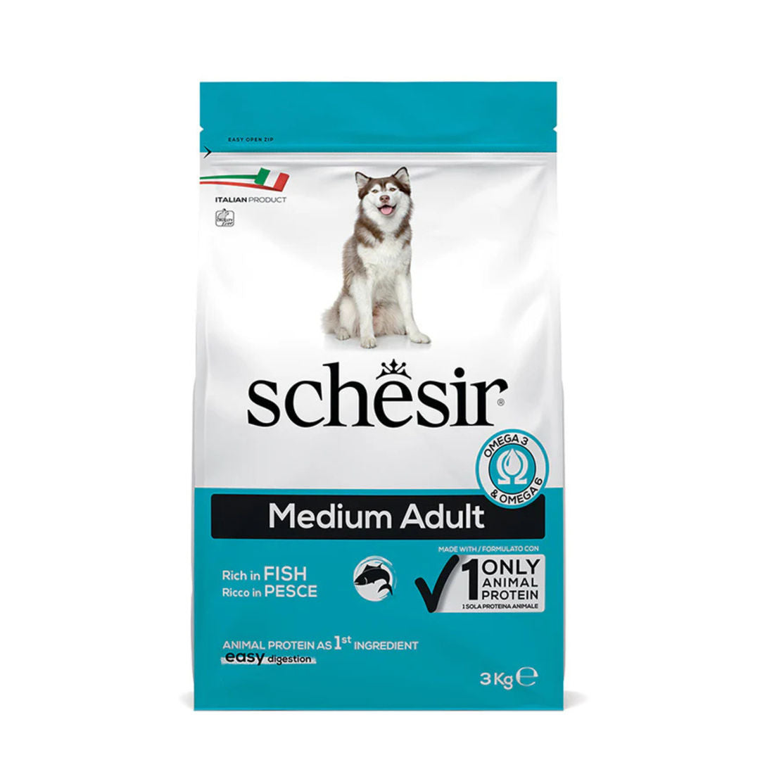 Schesir Maintenance Dry Dog Food For Medium Adult, 3kg