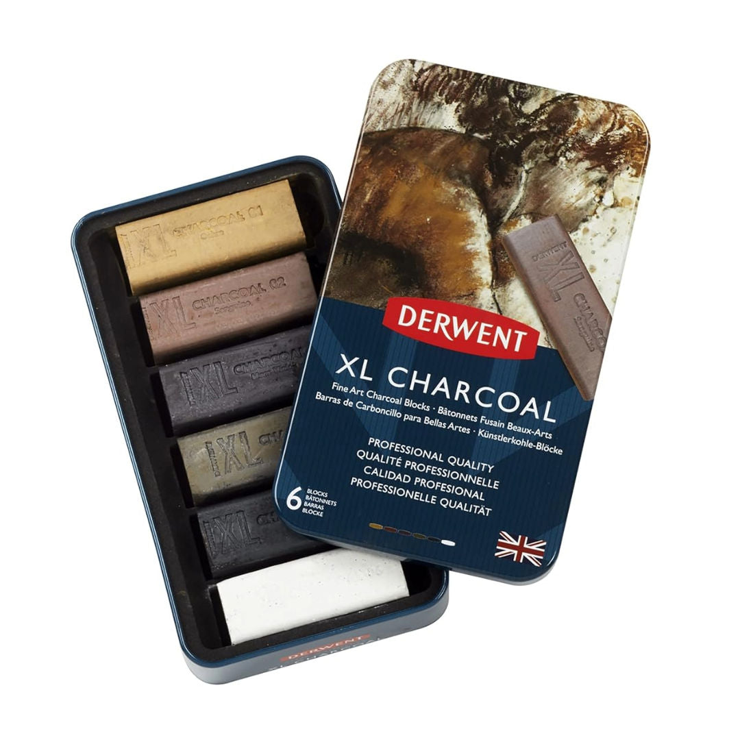 Derwent XL Artist Blocks Professional Quality For Drawing & Mixed Media, 6 Pieces