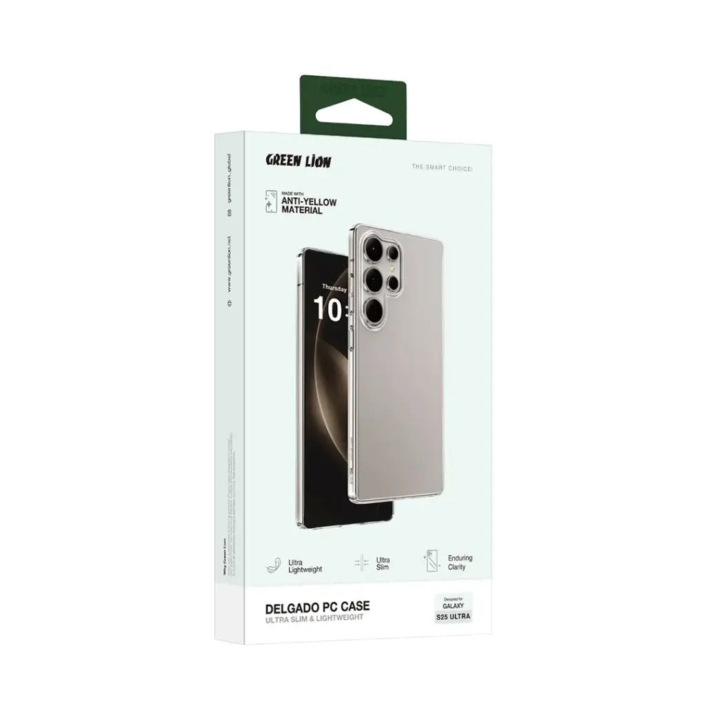 Green Lion Delgado PC Case for S25 Ultra - Clear