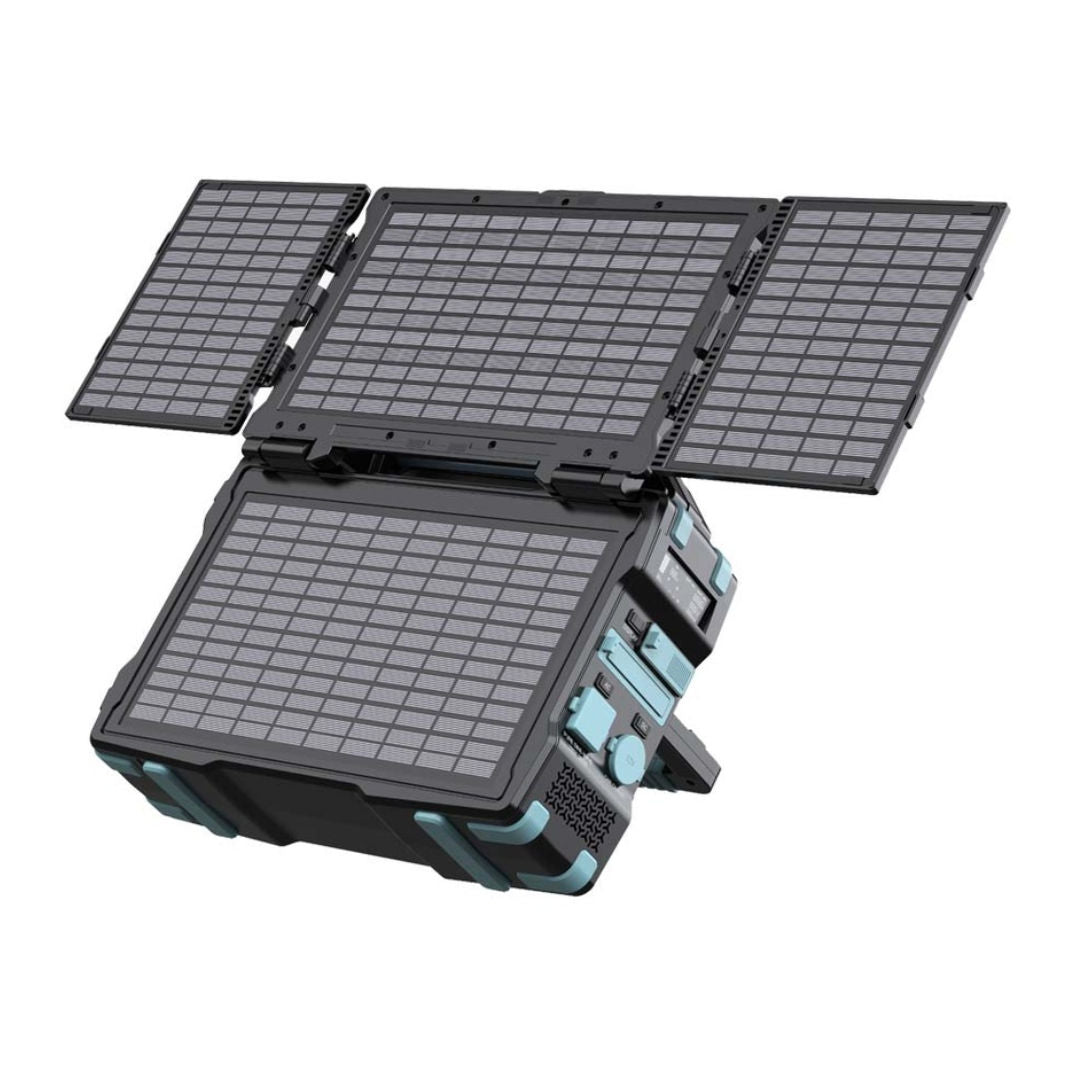 Powerology Portable Solar Power Generator 284Wh 300W QC, Black