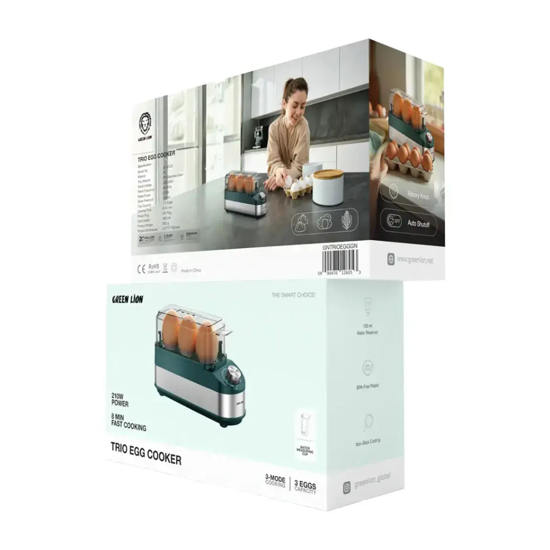 Green Lion Trio Egg Cooker, Green