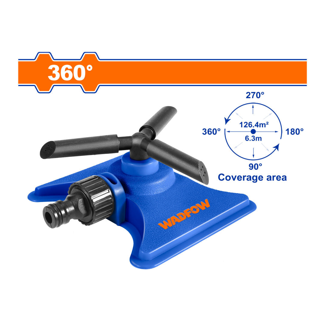 WADFOW Plastic 3-Arm Rotatory Sprinkler