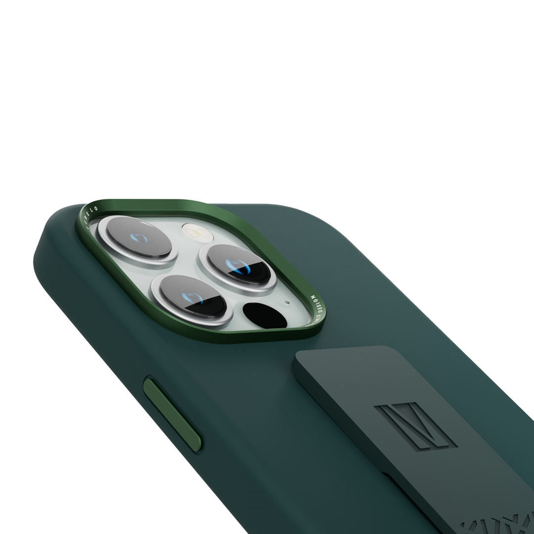 Levelo Morphix Anti-Scratch Silicone Case with Silicone Grip for iPhone 15 Pro Max, Green