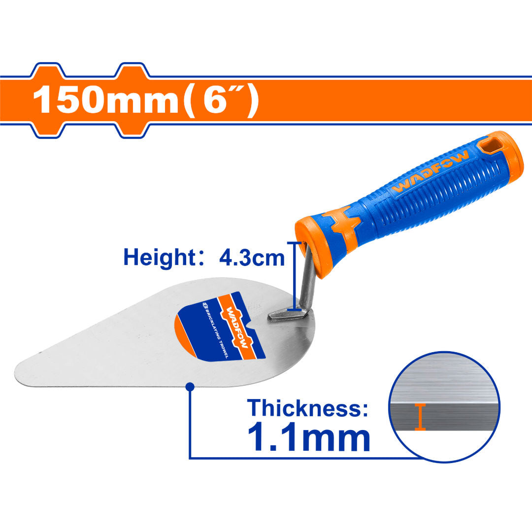 WADFOW Bricklaying Trowel, Ergonomic Handle, Masonry Tool