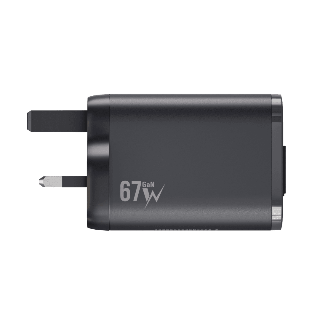 Blupebble Powercore 67W 2 Ports Pd Gan Fast Charger Pd67W With Led Indicator, Black