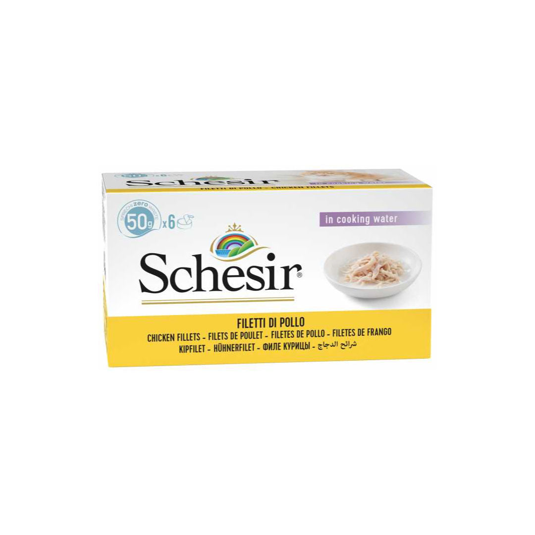 Schesir Canned Wet Food for Cat, Multipack, 6x50g
